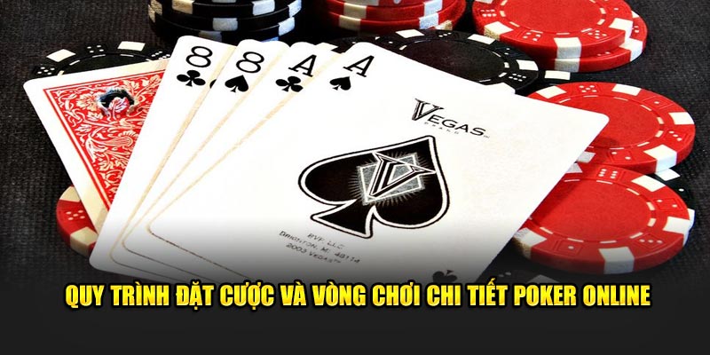 Quy trình đặt cược và vòng chơi chi tiết poker online